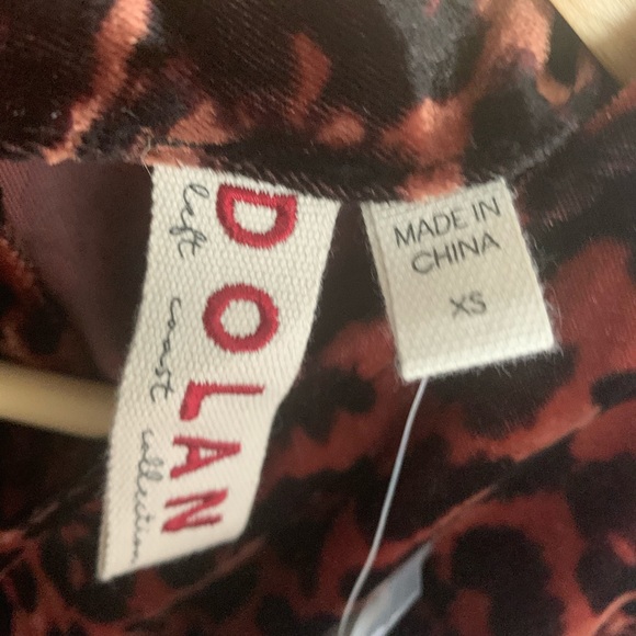 NWT Dolan  leopard print velvet blouse - Picture 8 of 8
